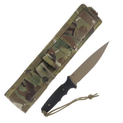 Spartan Harsey Clandestina Black Handle FDE Blade Molle Multicam Sheath SB57DEBKNLMC
